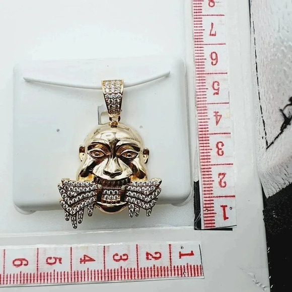"14K Gold Plated Cubic Zircon Pendant, INUS1BR067 - Picture 9 of 9